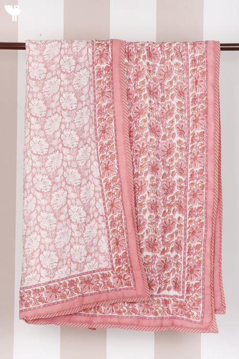 Mulmul Cotton Quilt in Block Print